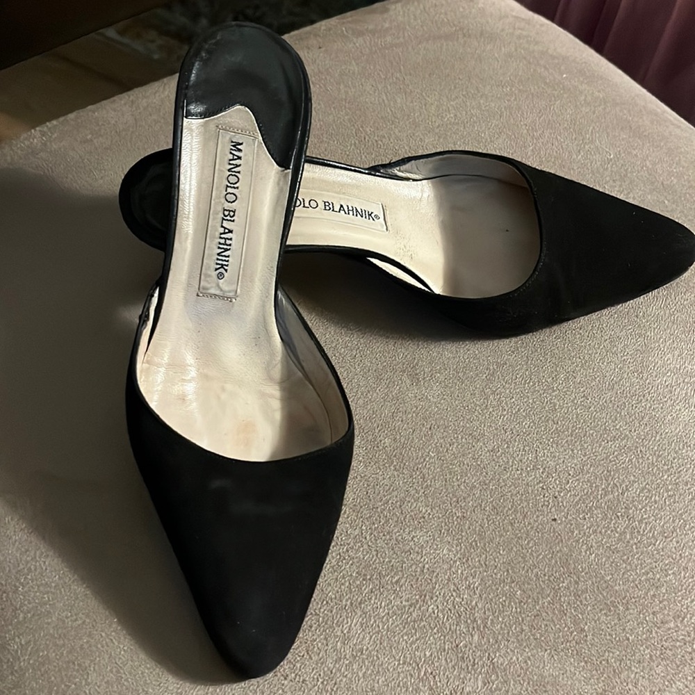 Manolo Blahnik black suede Size 6